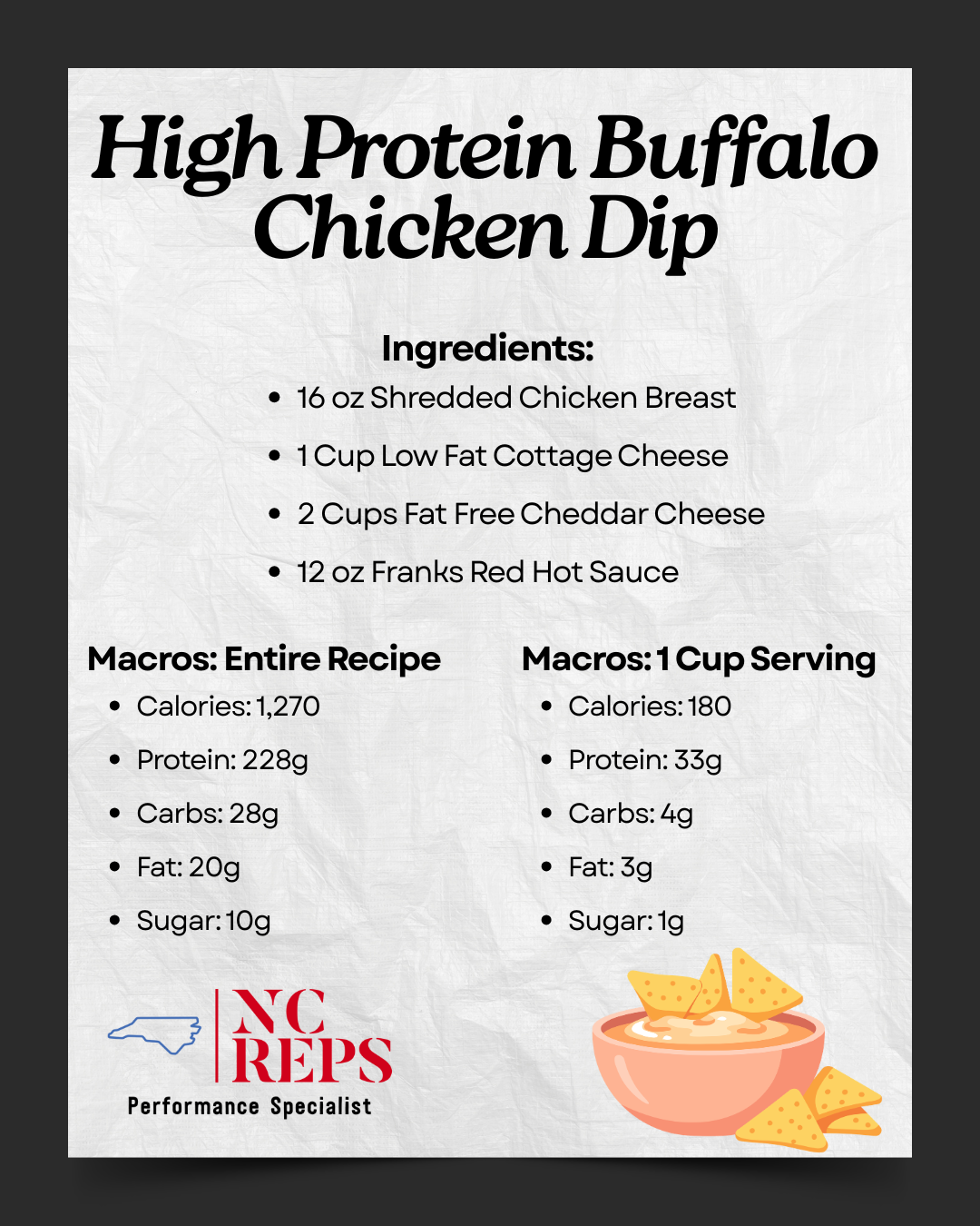 High Protein Buffalo Chicken Dip Recipe